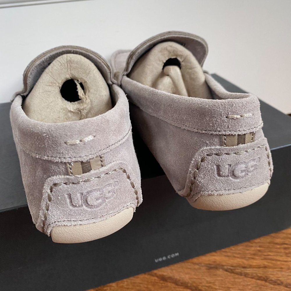 UGG Loafers Leather Suede Moccasins Henrick Gray Slip-ons Gray Mens Size 7 New - Picture 11 of 12